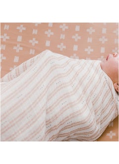 Crane BABY Kendi Crib Sheet (Copper Dash)  - Image 4