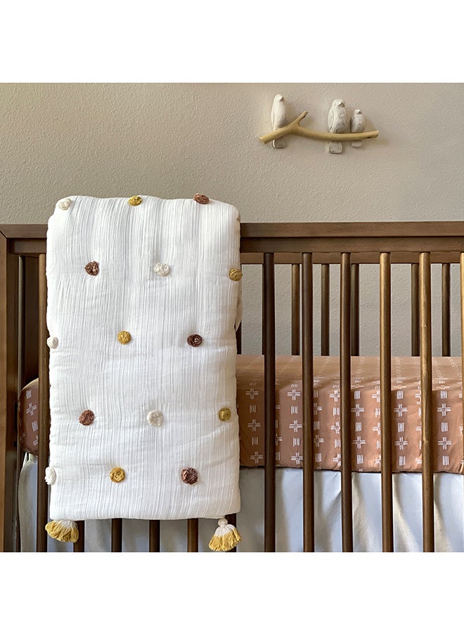 Crane BABY - Kendi Crib Sheet (Copper Dash) - Image 1