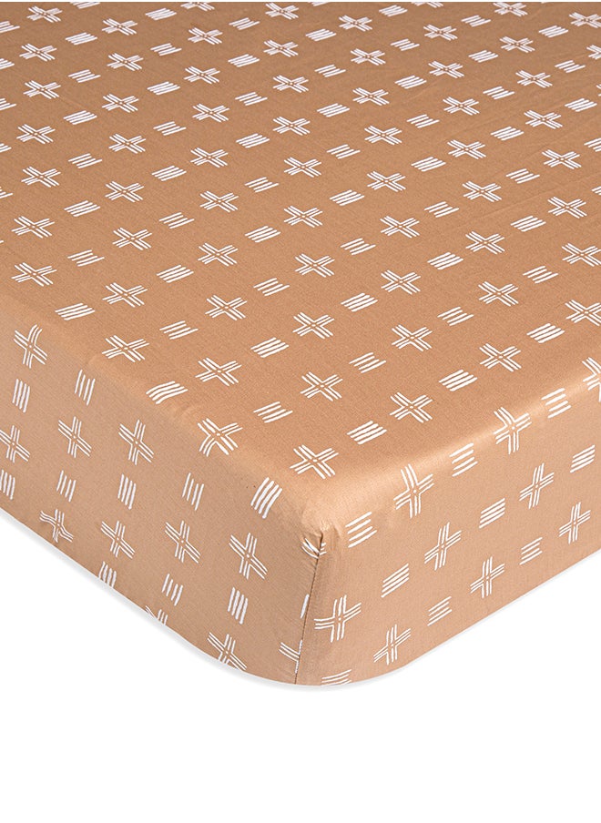 Crane BABY - Kendi Crib Sheet (Copper Dash) - Image 1