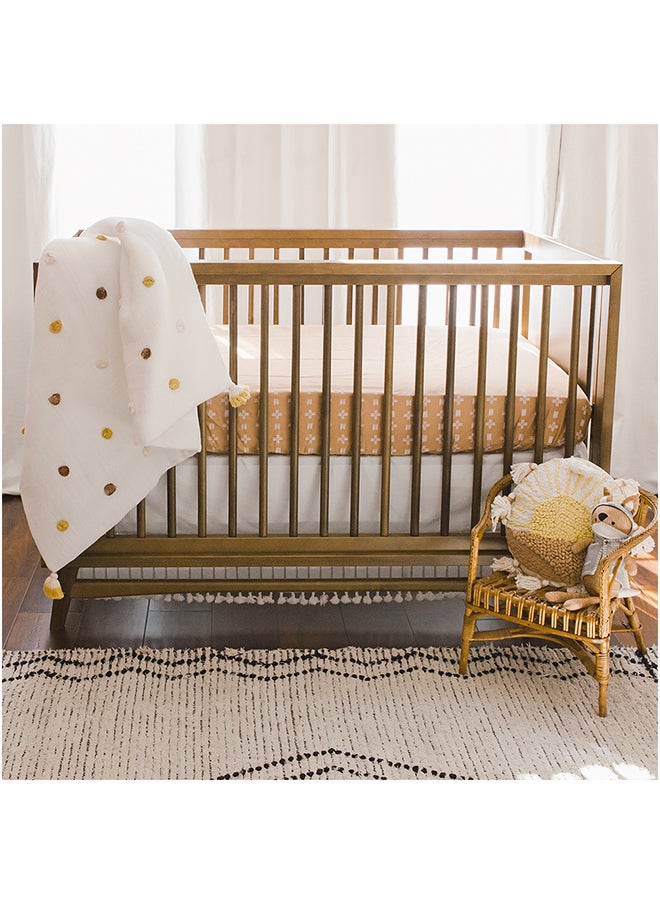 Crane BABY - Kendi Crib Sheet (Copper Dash) - Image 1