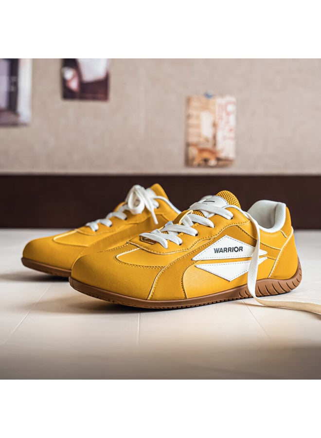 Pull Back Warrior Official Men's Casual Shoes Wide Comfortable Sneakers Wxy-5445c Yellow Beige Size 44 - Image 1