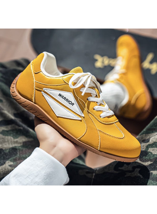 Pull Back Warrior Official Men's Casual Shoes Wide Comfortable Sneakers Wxy-5445c Yellow Beige Size 44 - Image 2