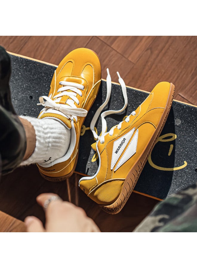 Pull Back Warrior Official Men's Casual Shoes Wide Comfortable Sneakers Wxy-5445c Yellow Beige Size 44 - Image 3