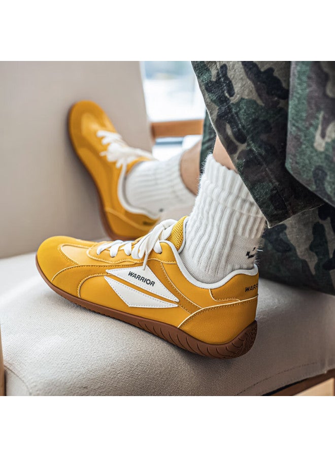 Pull Back Warrior Official Men's Casual Shoes Wide Comfortable Sneakers Wxy-5445c Yellow Beige Size 44 - Image 5