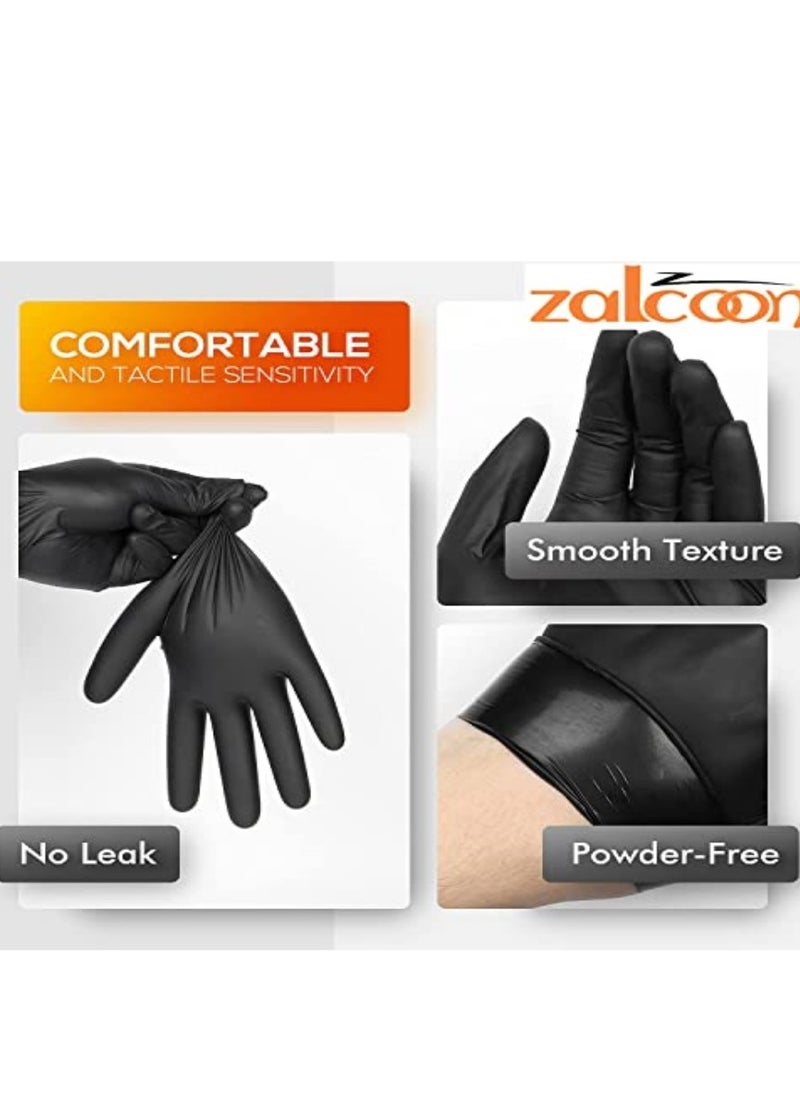 Falcon - Falcon Vinyl Gloves - Black Powder Free (2 Packs x 100 Pieces) - Image 1