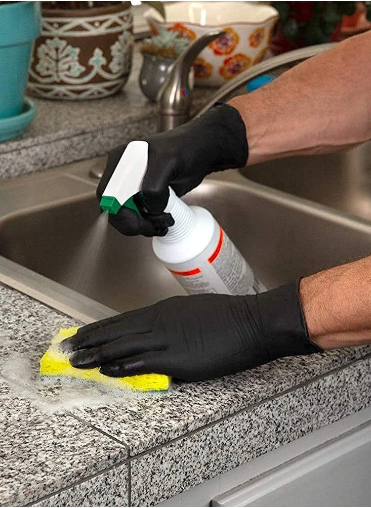 Falcon - Falcon Vinyl Gloves - Black Powder Free (2 Packs x 100 Pieces) - Image 1