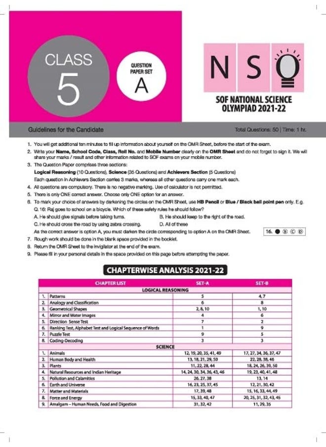 MTG Science (NSO) Olympiad Previous Years Papers with Mock Test Paper - Class 5, Olympiad Books For 2022-23 Exam  - Image 3