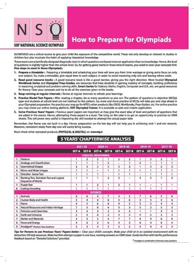 MTG Science (NSO) Olympiad Previous Years Papers with Mock Test Paper - Class 5, Olympiad Books For 2022-23 Exam  - Image 5