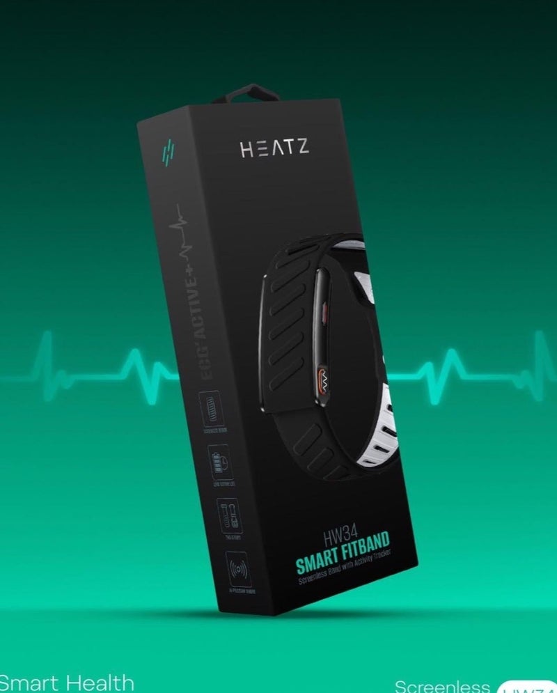 Heatz Screenless Fitness Band - Heart Rate Monitor, Sleep Tracking, Step Counter, Calorie & Distance Tracker Smart Screenless Fitness Tracker Bracelet for Men & Women | Multi-Sport Activity Band | 3ATM Waterproof Smart Health Wearable Device, App Control & Long Battery - Image 4