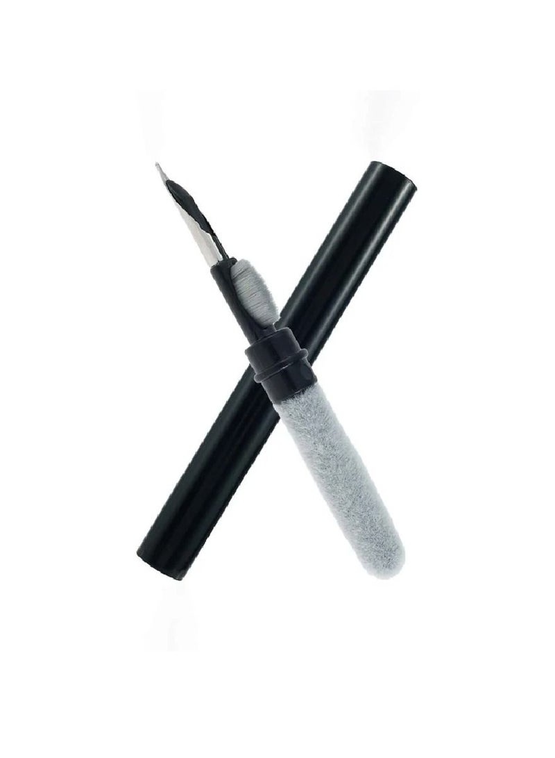 DIGI CORE AirPods Cleaner Kit Tool 3 in 1 Earbud Headphone Cleaning Pen Tool for All Earbuds/Airpods Pro Samsung Earbuds Case with Cleaner Sponge Soft Brush Dirt Picker Black/Grey  - Image 1