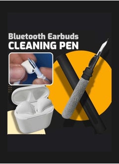DIGI CORE AirPods Cleaner Kit Tool 3 in 1 Earbud Headphone Cleaning Pen Tool for All Earbuds/Airpods Pro Samsung Earbuds Case with Cleaner Sponge Soft Brush Dirt Picker Black/Grey  - Image 2