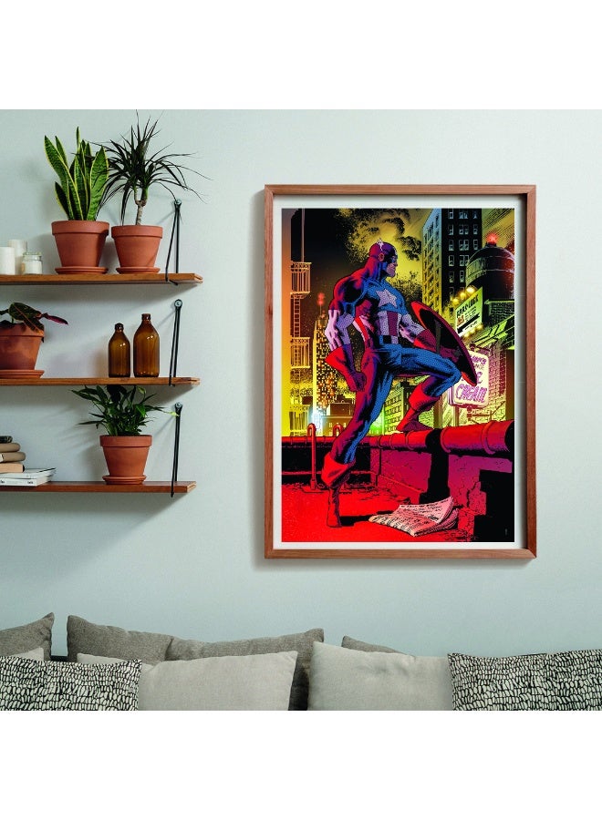 Clementoni Puzzle HQC Marvel Captain America + Poster 1000-Pieces | Jigsaw Puzzle | Puzzle for Adults | Challenging Puzzle | Perfect for Stress Reliever and Puzzle Lovers | Made in Italy - Image 4