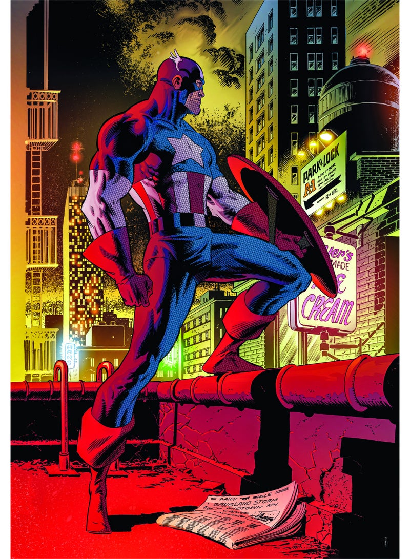 Clementoni Puzzle HQC Marvel Captain America + Poster 1000-Pieces | Jigsaw Puzzle | Puzzle for Adults | Challenging Puzzle | Perfect for Stress Reliever and Puzzle Lovers | Made in Italy - Image 3