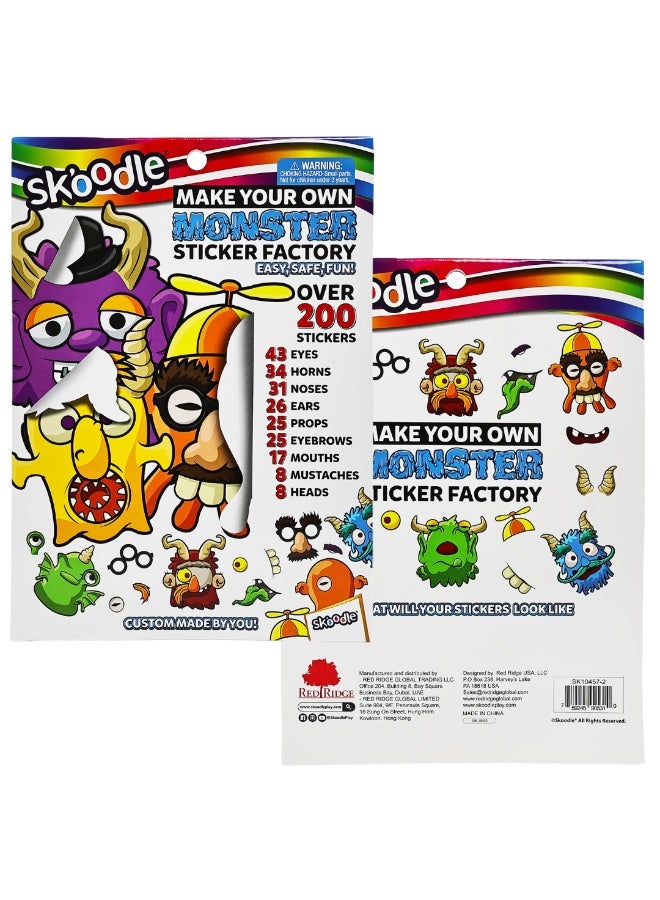 SKOODLE Monster Sticker Factory | Make Your Own Sticker |  Art & Craft kit | Fun Activity For Kids | Age 3+ - Image 4