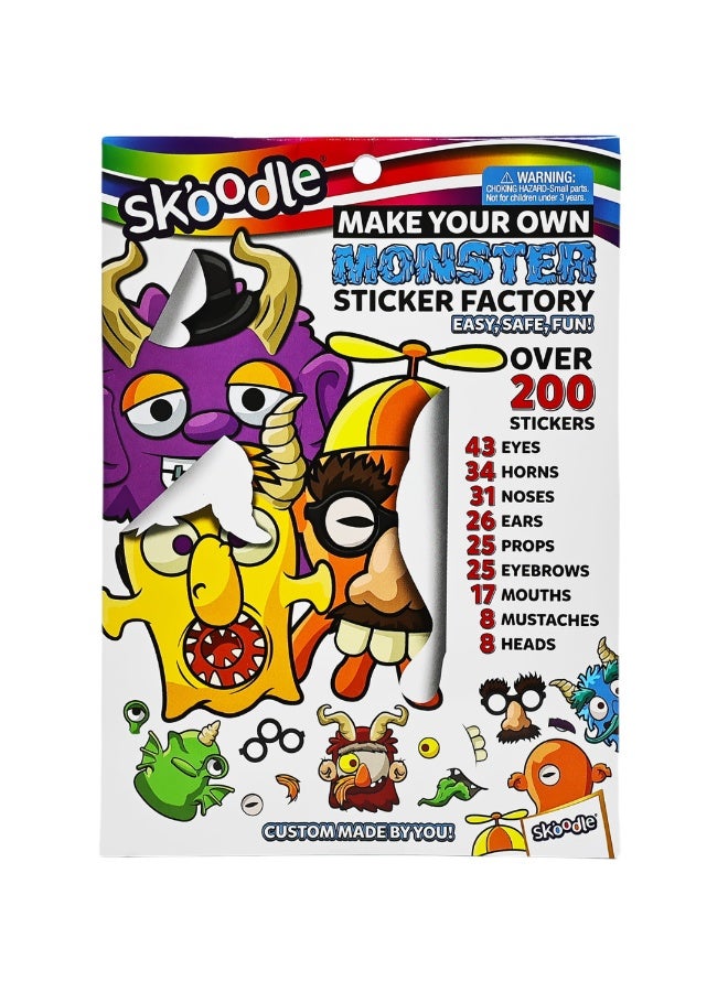 SKOODLE Monster Sticker Factory | Make Your Own Sticker |  Art & Craft kit | Fun Activity For Kids | Age 3+ - Image 1