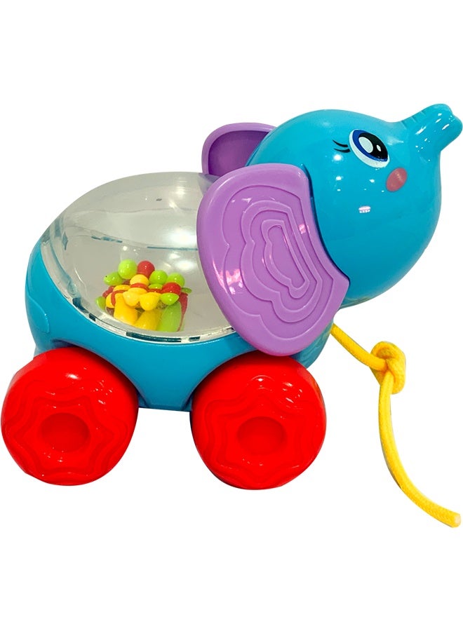 Hapee Capee فيل للسحب، يحتوي على كرات ملونة تت bounce، وانعكاسات لامعة وأصوات ممتعة للقفز، ألعاب هدايا للأطفال من 6 أشهر فما فوق، صديق للسحب للأطفال. - Image 3