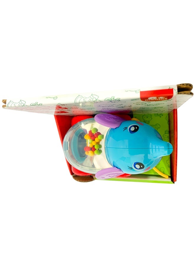 Hapee Capee فيل للسحب، يحتوي على كرات ملونة تت bounce، وانعكاسات لامعة وأصوات ممتعة للقفز، ألعاب هدايا للأطفال من 6 أشهر فما فوق، صديق للسحب للأطفال. - Image 2