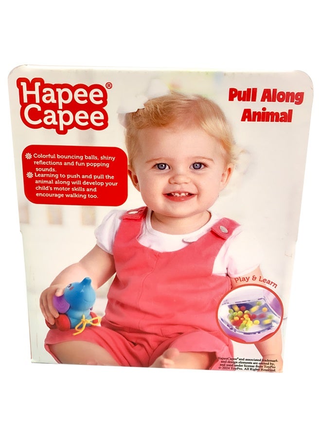 Hapee Capee فيل للسحب، يحتوي على كرات ملونة تت bounce، وانعكاسات لامعة وأصوات ممتعة للقفز، ألعاب هدايا للأطفال من 6 أشهر فما فوق، صديق للسحب للأطفال. - Image 5