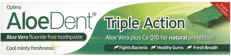 Aloe Dent AloeDent Triple Action Aloe Vera Fluoride Free Toothpaste 100ml