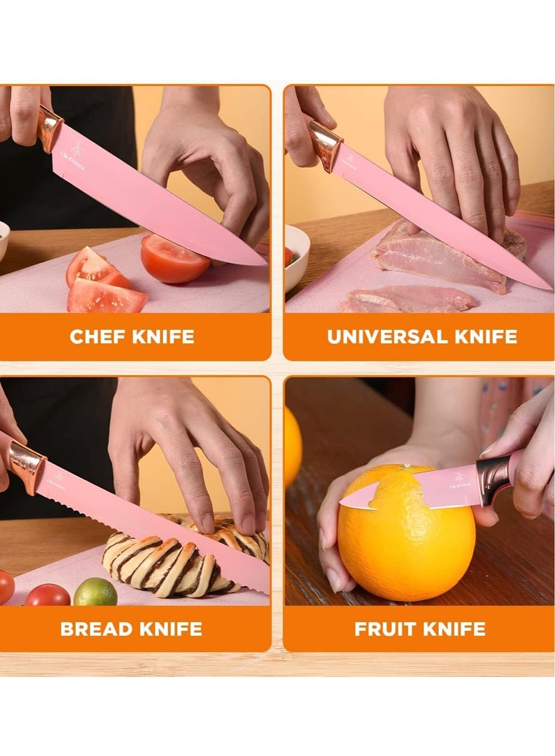 Professional-Grade Kitchen Knife & Utensil Set with Heat-Resistant Silicone Tools - Image 4