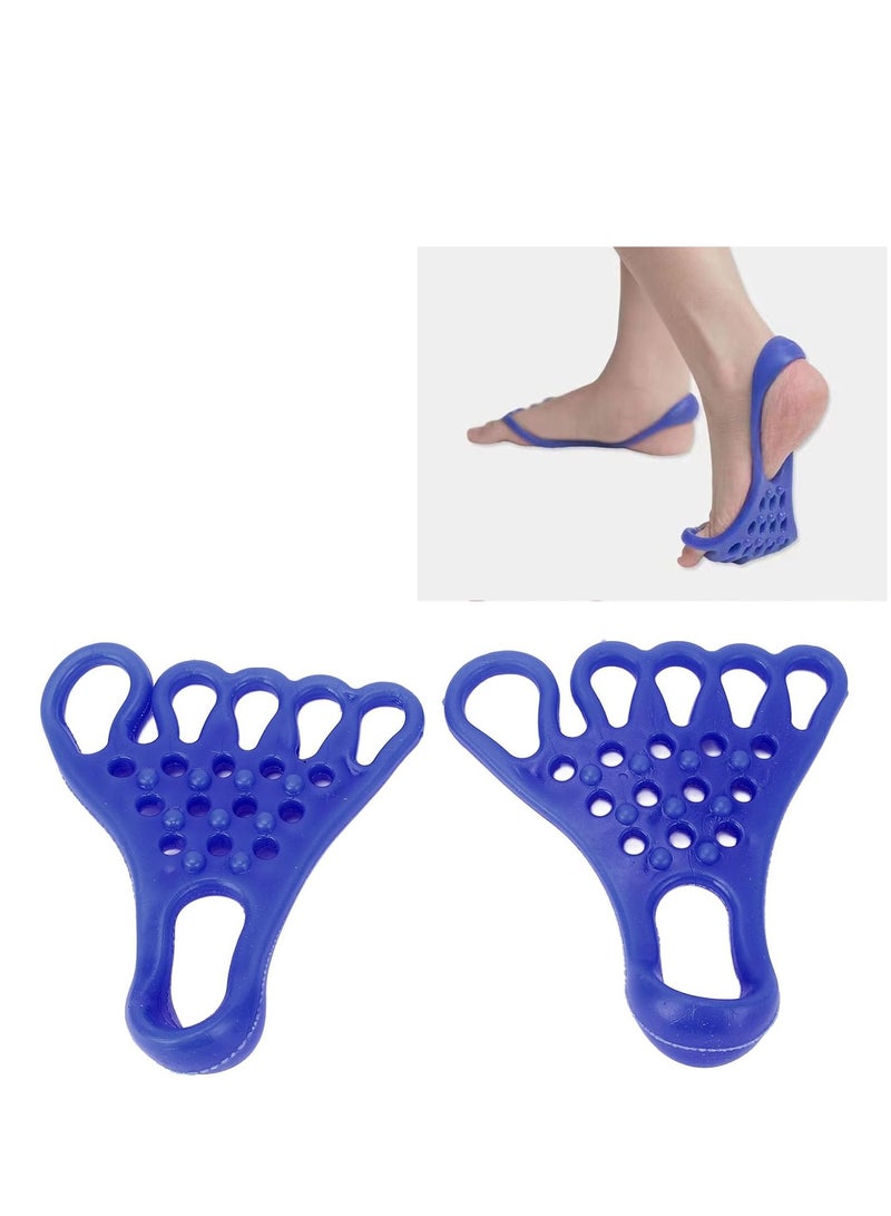 اسم المحتوى ناريلا مطوي القدم، آلة استرخاء العضلات، فاصل تدليك القدم TPR لتمديد العضلات للياقة البدنية (أزرق) - Image 2