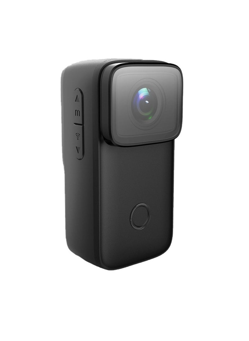 SJCAM C200 Mini Action Camera, 4k Pocket Camera With Stabilization, Handheld And Wearable Sports Camera, Outdoor Camera For Underwater Sports, Bicycle, Vlogging, (1pc, C200 Black)  - Image 1