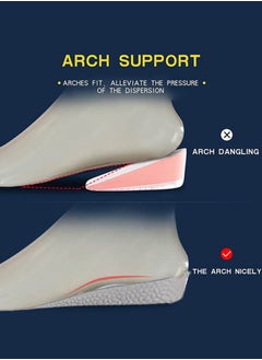 Bliszaar 1pair Height Increasing Insoles, Invisible Unisex Female Height Increasing Insertion Pad Heel Support Height Increasing Pad 3.5cm, EU 35-37  - Image 4
