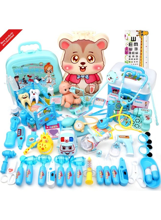 SOURCE Manufacturer Doctor Toy Suit Medical Equipment Stethoscope Simulation Boys And Girls Box Children Play House Storage Box-Color:Medical Equipment 45-piece Pink - Image 3