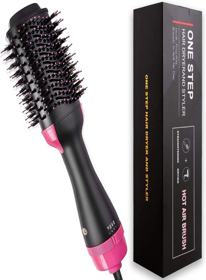Krishav Trendz Hair Dryer Brush Professional 4 In 1 One Step Volumizer Hair Dryer For Blow Drying Hot Air Brush One Step Styler Straightener In One For Girls & Women Now With Improved Motor, Less Frizz, More Shine And Less Heat Damage For Salon-Style Blowouts 1000 WATTS BLACK Krishav Trendz (2 In 1 Hot Air Hair Brush) - Image 1