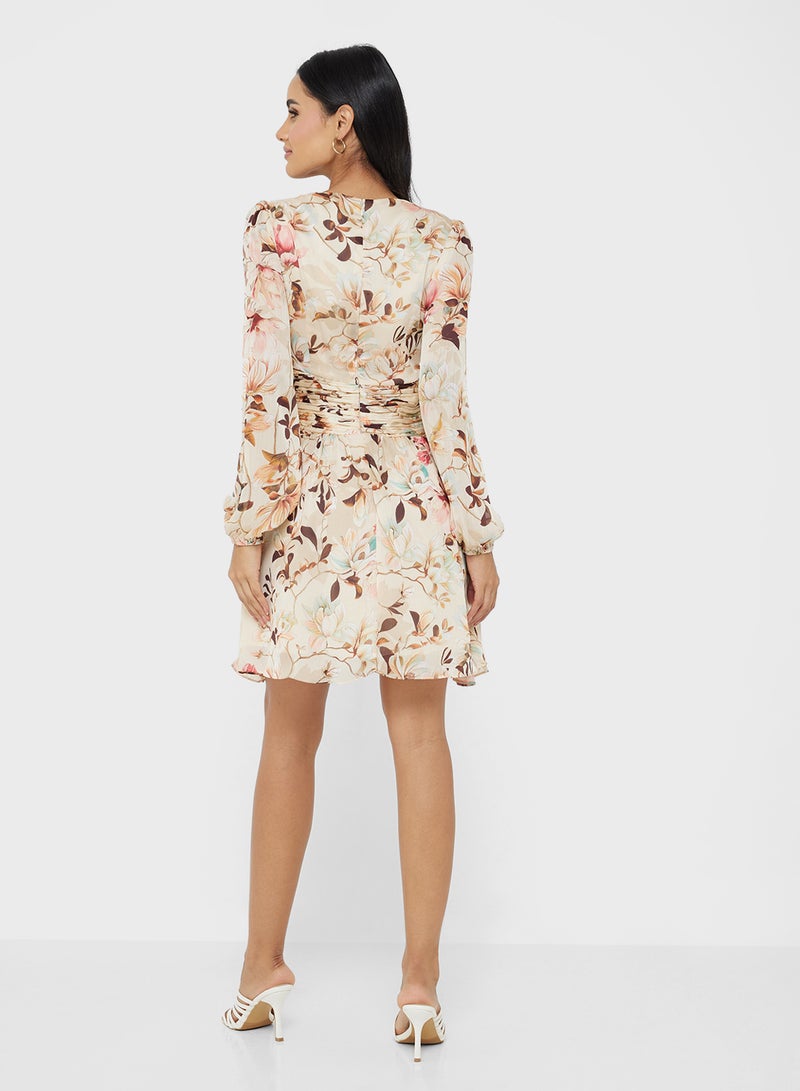 GUESS Romina Pleat Flare Mini Dress - Image 2