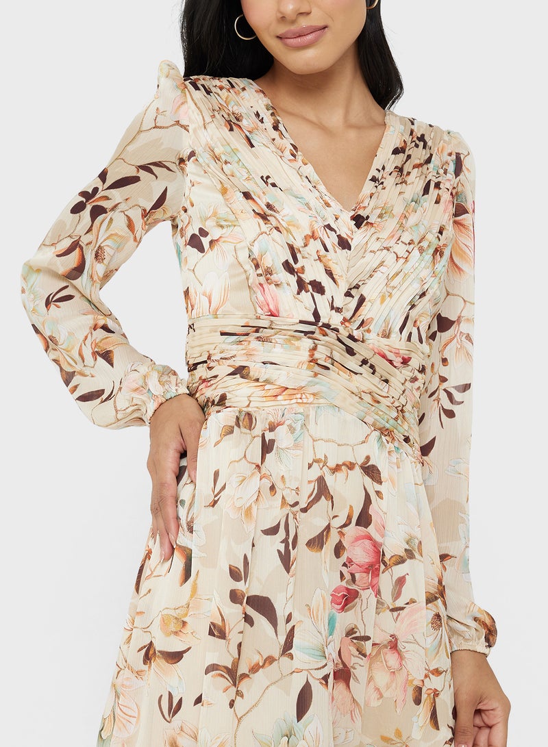 GUESS Romina Pleat Flare Mini Dress - Image 3