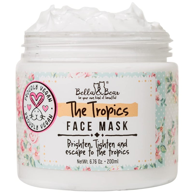 Bella and Bear Bella & Bear the tropics face mask, White, 7.7 Ounce - Image 1