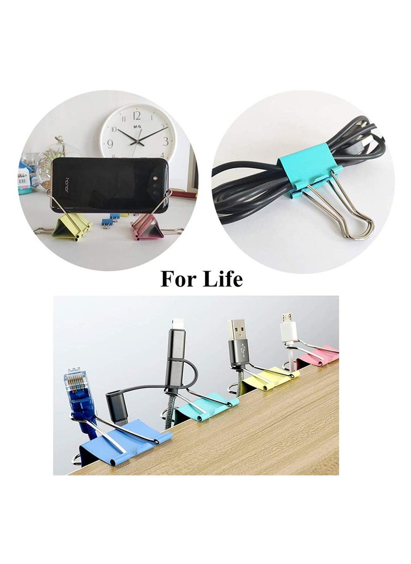 SYOSI - 18 Pcs Colorful Extra Large Binder Clips 2 Inch for Office Colored Binder Clips, Binder Clips, Clips, Paper Clip, Binder Clip, Large Paper Clips, Colorful Binder Clips, Clips for Paperwork - Image 1