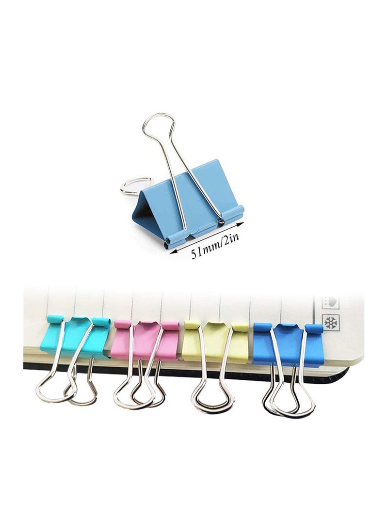 SYOSI - 18 Pcs Colorful Extra Large Binder Clips 2 Inch for Office Colored Binder Clips, Binder Clips, Clips, Paper Clip, Binder Clip, Large Paper Clips, Colorful Binder Clips, Clips for Paperwork - Image 1