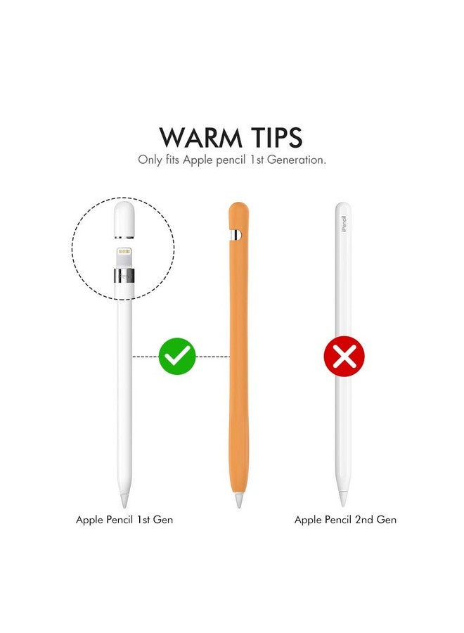 Ahastyle حافظة مضادة للانزلاق من السيليكون لحماية القلم [مجموعة ربط محول الكابل المضافة] متوافقة مع قلم أبل الجيل الأول - Image 3