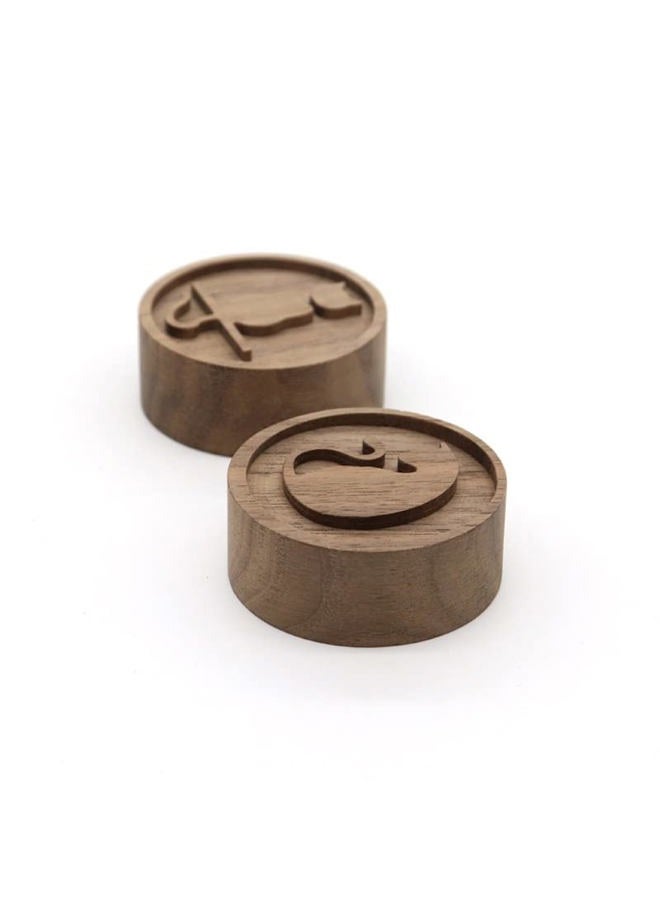 CHLYG Essential Oil Diffuser, 2 Pieces Pack Wooden Aromatherapy Round Car Home Office Diffuser - Image 2