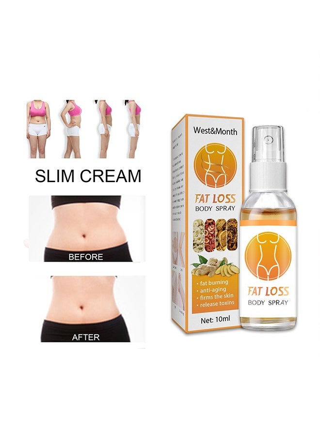 West&Month Fat Loss Body Spray-Slimming Massage Absorb Promote Metabolism Shape BodyFat Burning Spray, Fat Burner Slimming Spray, Anti Cellulite Spray, Fit Plus Skin Tightening Spray For Body Arms 10ml  - Image 2