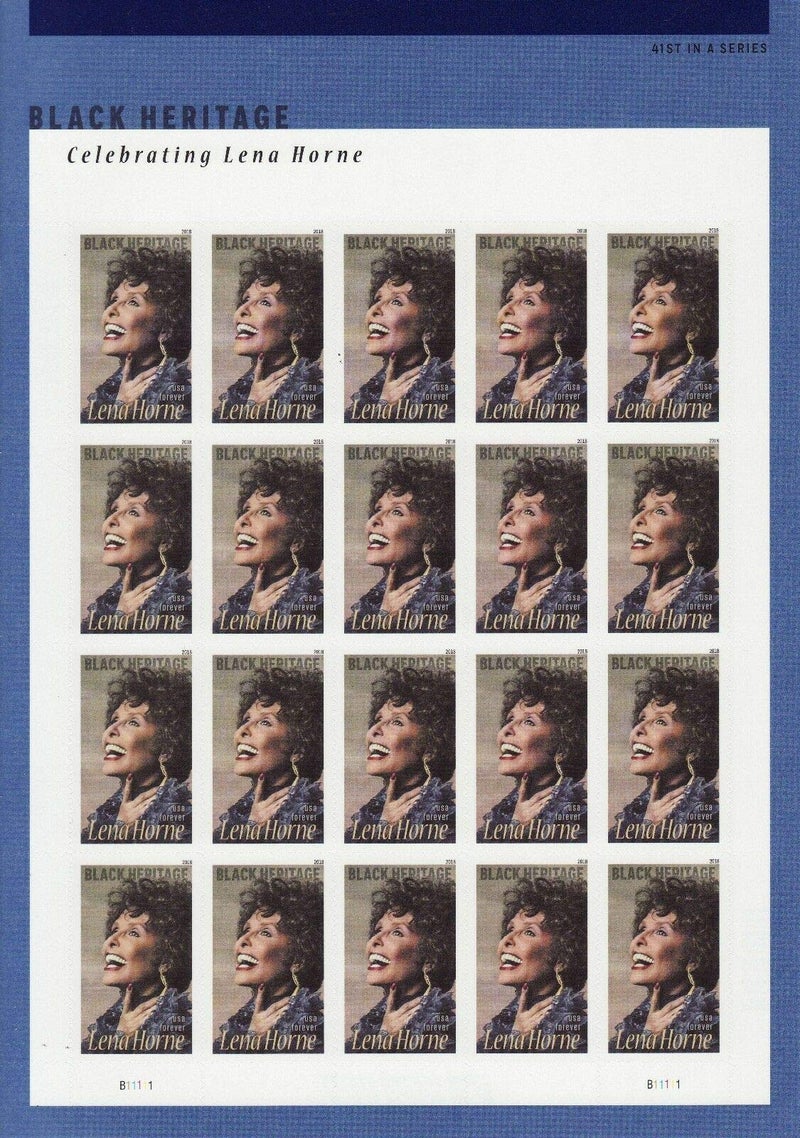USPS Celebrating Lena Horne, Singer, Black Heritage (Sheet of 20) First-Class Mail Forever Postage Stamps 2018 Scott #5259 - Image 4