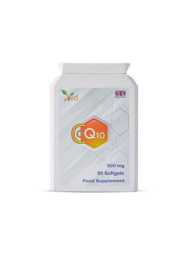 Ved Co Enzyme Q10 500mg 90 Capsules (Softgels) GMP Guaranteed Quality - Image 1