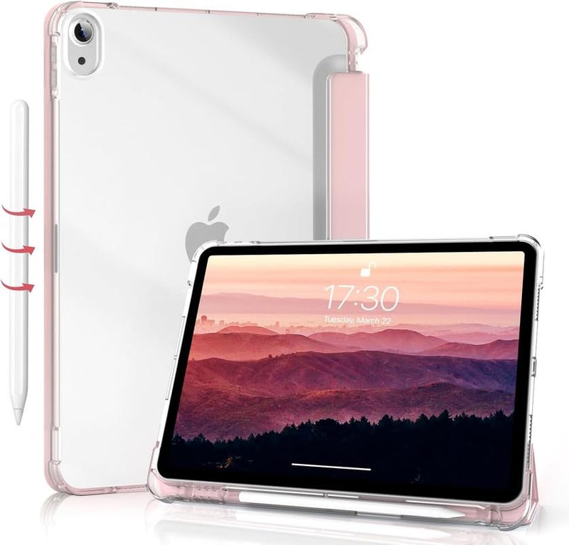 Boxome Tablet Case Cover for Apple iPad Pro 11 inch (2nd|3rd|4th Gen) [Auto Sleep/Wake Cover] [Pencil Holder] [Trifold Stand] [Frosted Back] - Pink - Image 1
