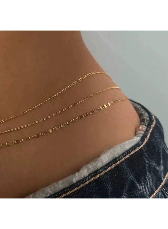 Zeno Beach metal chain waist chain bikini body chain for women - Image 1