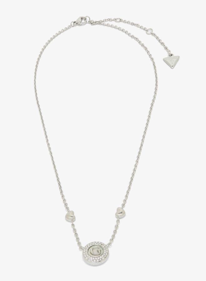 GUESS Logo 16-18 Inch Pearly G Coin Necklace - Image 2