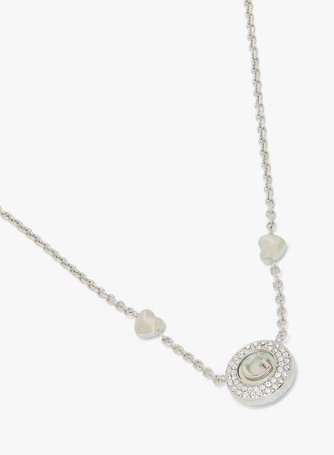 GUESS Logo 16-18 Inch Pearly G Coin Necklace - Image 1