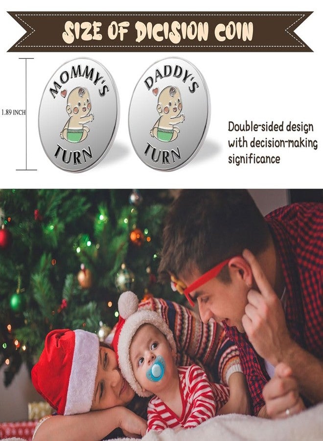 Vichona New Parent Decision Coin Funny Pregnancy Gifts for First Time Moms Dads, Cute New Parents Gift Mommy Daddy Couples Gift Ideas, Gag Gift for Shower Birthday Fathers Day - Image 2