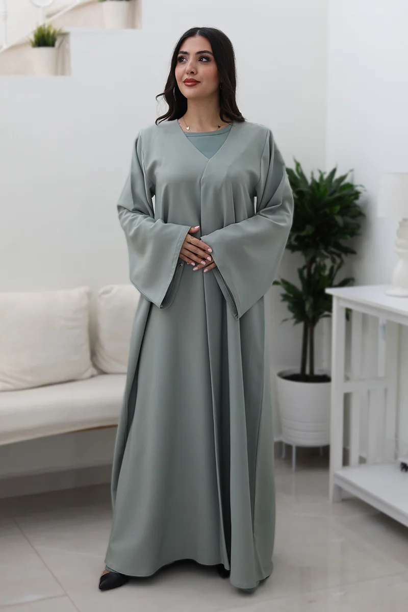 NUKHBAA Serene Sage Abaya-748
