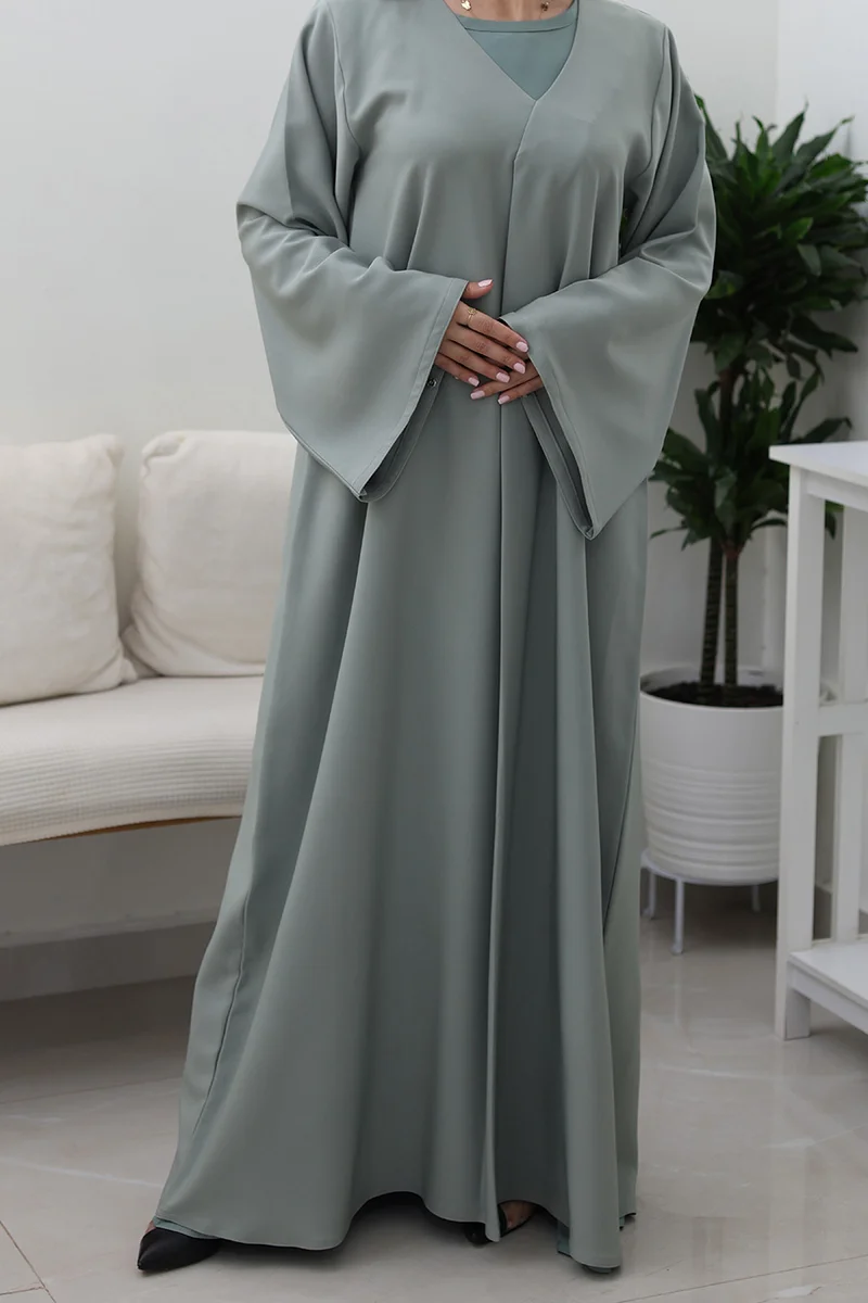 NUKHBAA Serene Sage Abaya-748