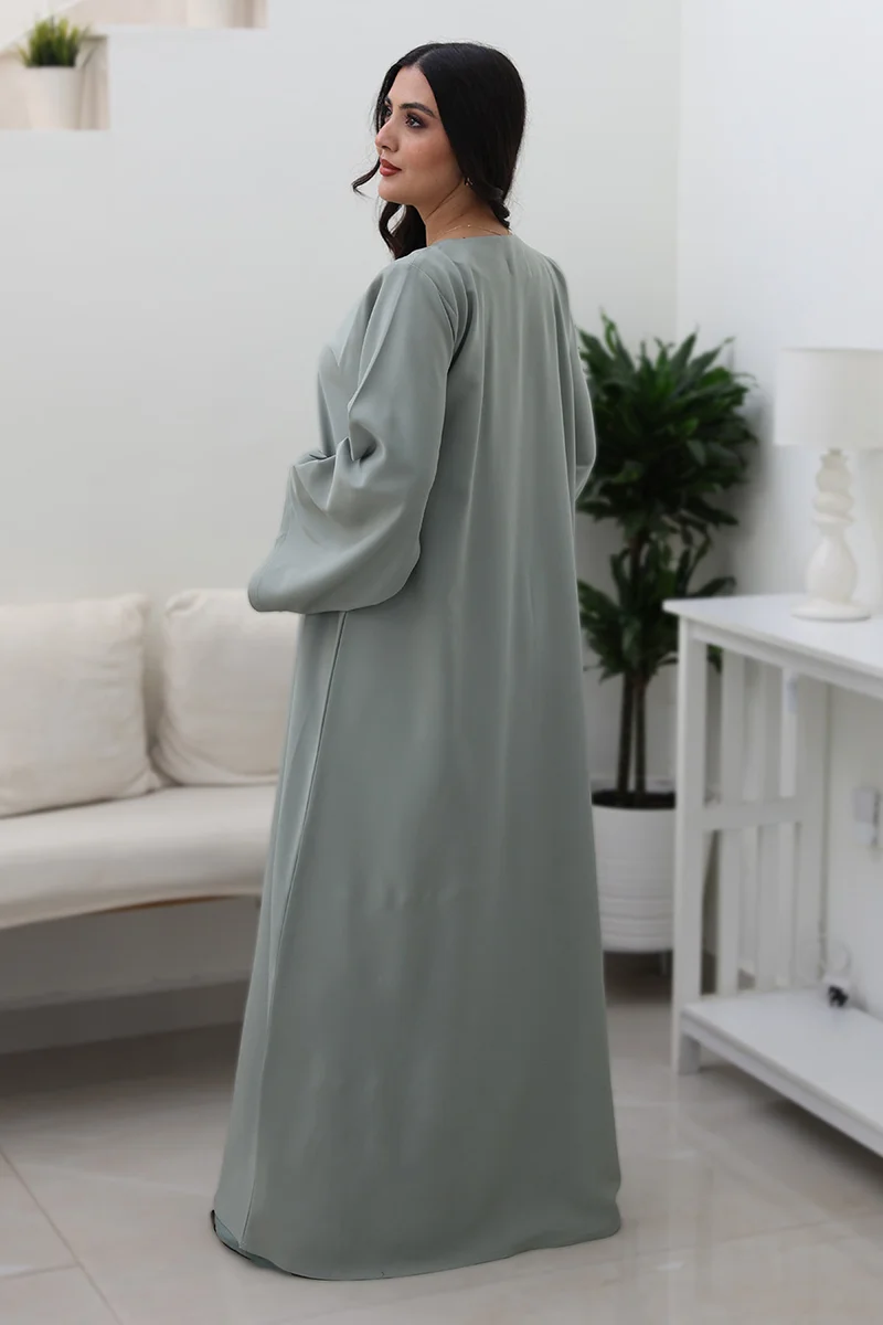 NUKHBAA Serene Sage Abaya-748