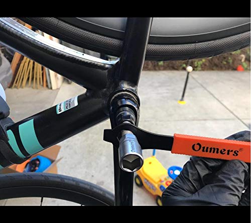 Oumers Bike Bicycle Crank Extractor Puller Remover Set with 16mm Spanner Wrench for Square Thread Taper Crank Arm and Crankset - Image 2