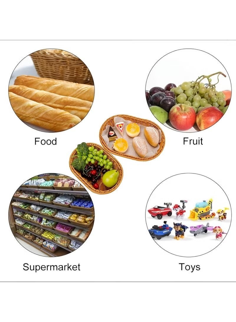 Realfrog Wicker Bread Basket with Clear Acrylic Lid - Durable, Washable Food Tray for Desserts & Fruits - Perfect for Kitchen, Picnic, and Home Display - Image 5