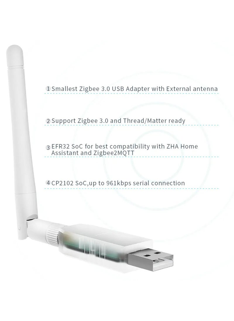 Smlight - Zigbee 3.0 Coordinator Mini USB Adapter Works with Zigbee 2 MQTT, Home Assistant, ZHA - Image 1
